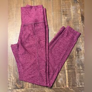 Calia Womens High-Rise Inspire 7/8 Leggings Small Heather Purple Pockets Crop